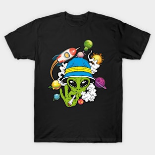 Alien Smoking Weed T-Shirt